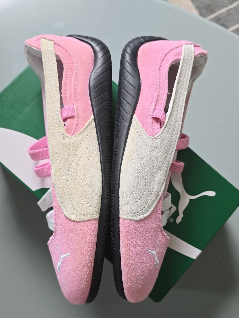 Puma Speed Ballet Flats- Pink White Suede - 38 - Picture 15 of 16
